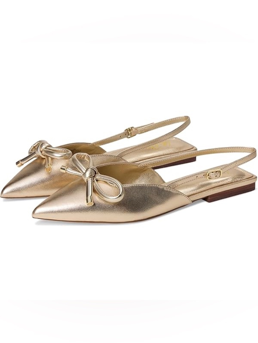 NWT Lilly Pulitzer Brit Leather Bow Slingback Sz 6.5M